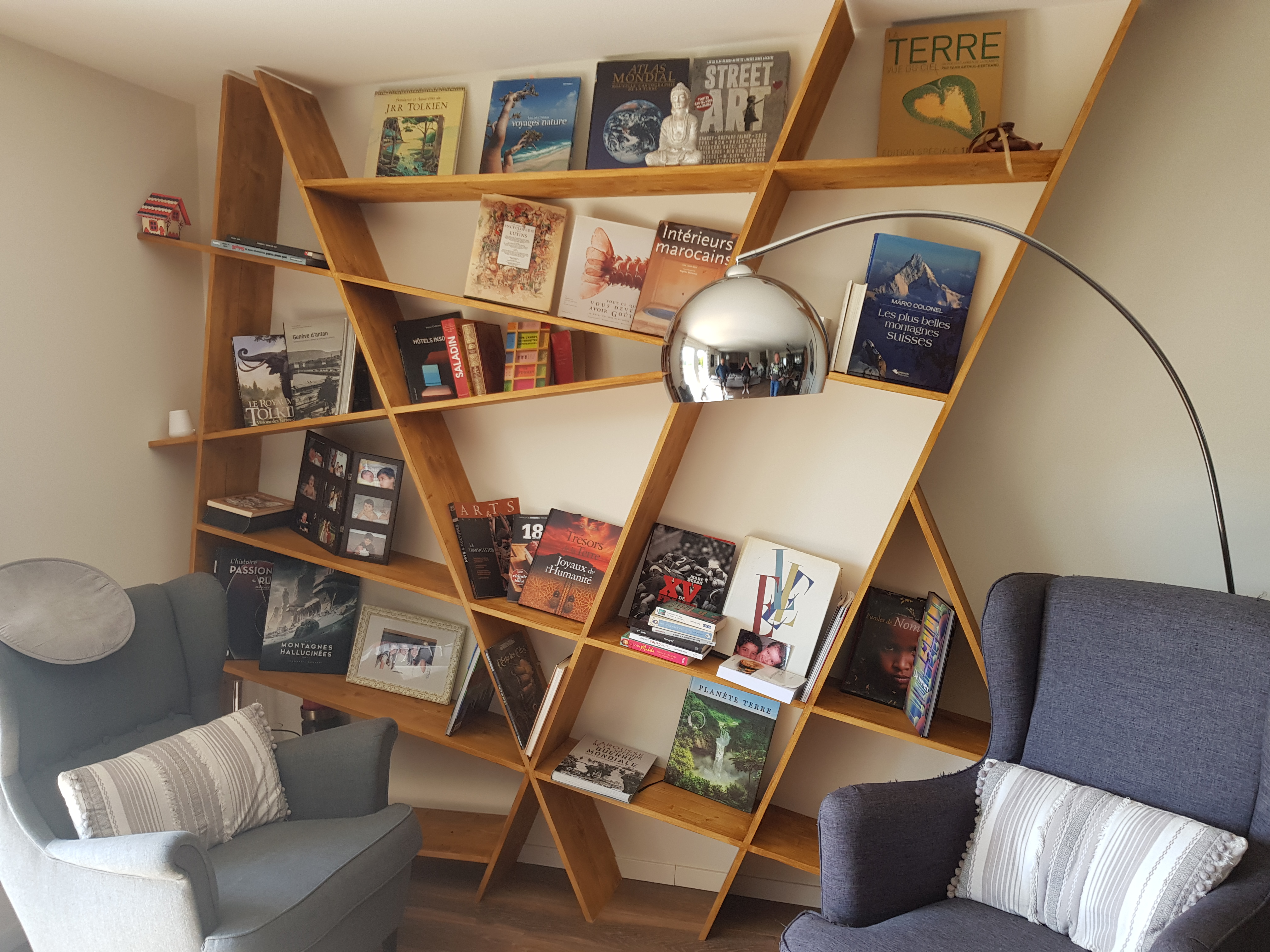 Bibliotheque en bois sur mesure